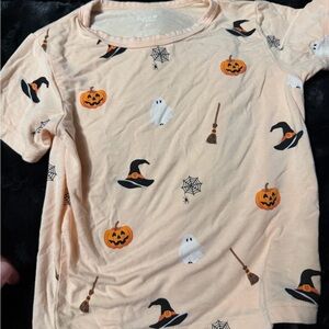Kyte Halloween Themed Peach color sleep top with Pumpkins and Ghosts
